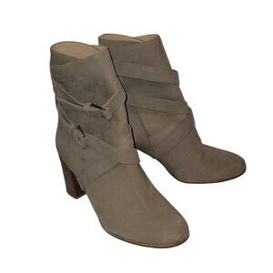 Kate Spade Lexy Buckle Boots in Stone Soft Tumbled Nubuck, 8M